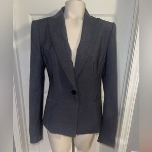 Ann Taylor Gray Blazer Professional Tailored Suit Jacket EUC sz 4
